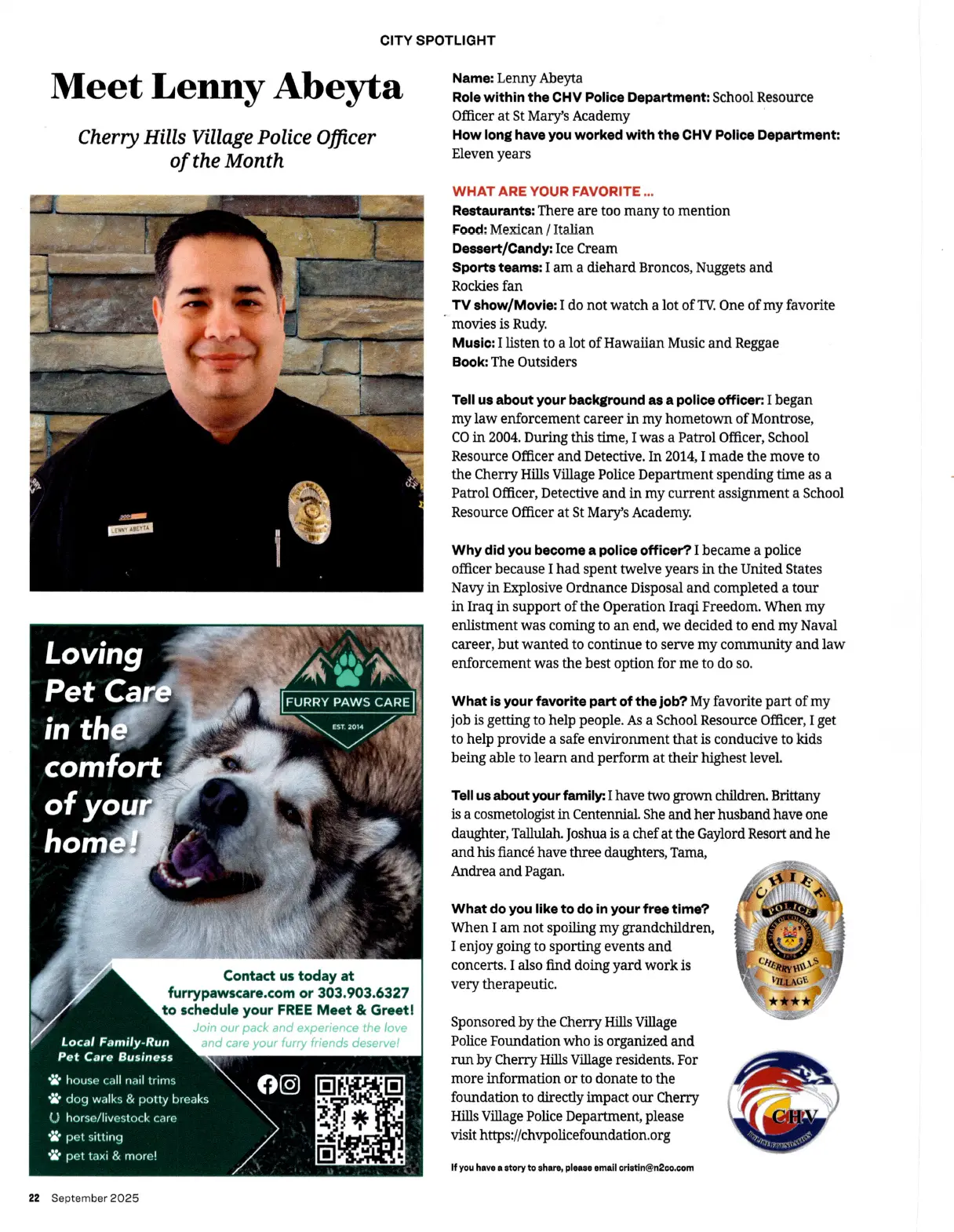 Meet Officer Lenhy Abeyta